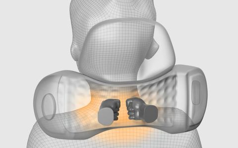The vibration nodes inside the device