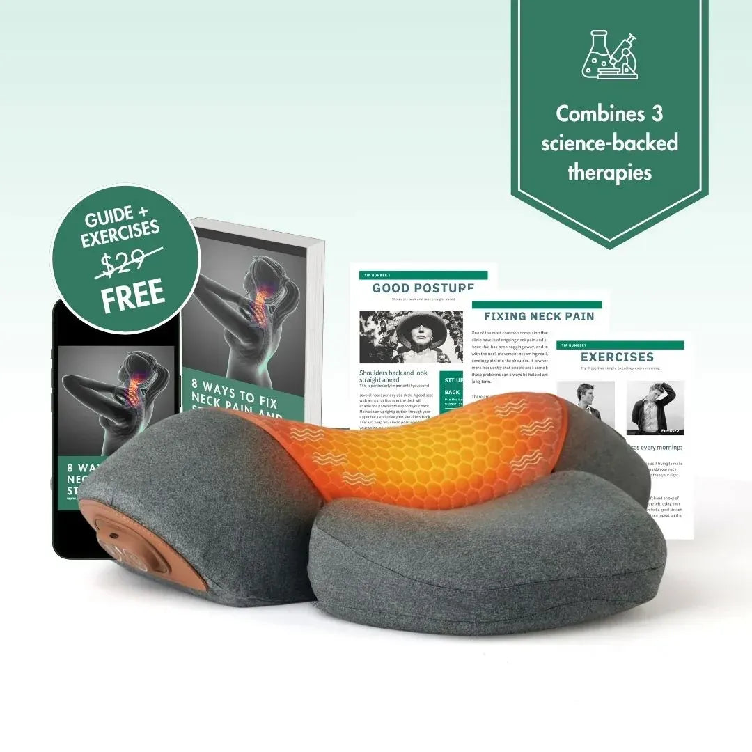 The FisioRest device shown with the included guide and exercise materials